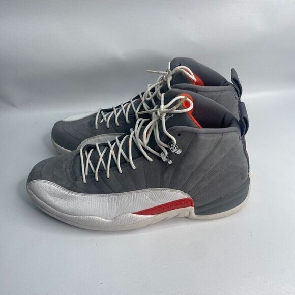 2012 Nike‎ Air Jordan 12 Retro Cool Grey Orange Size 14 130690-012 - Picture 3 of 9
